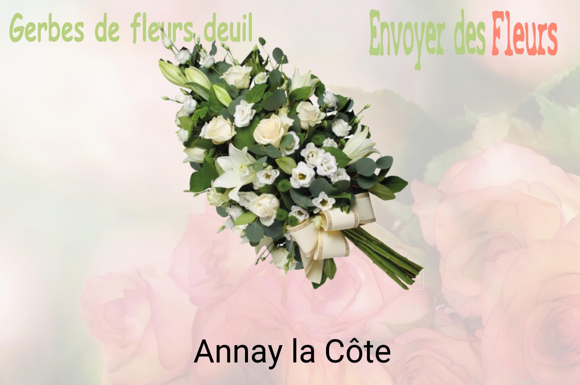 Gerbe de fleurs de deuil livrée à Annay-la-Côte